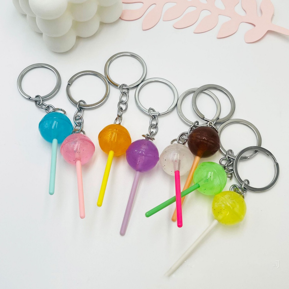 Food Zinc - Lovely Resin Candy Lollipop Keychain Mini