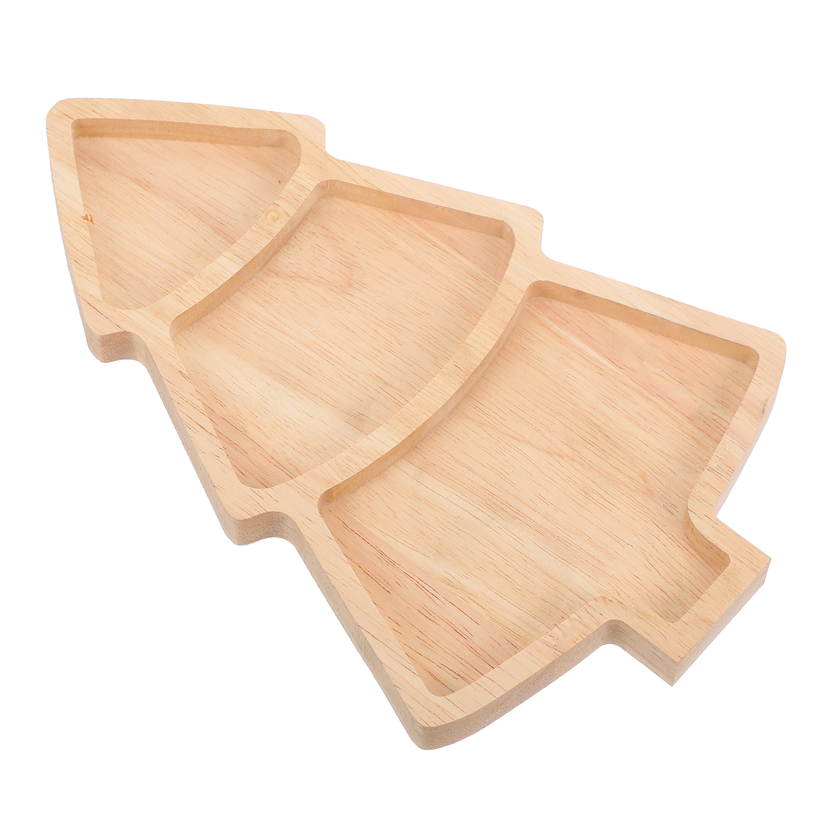 Xmas Tree Shaped Wood Plate La - Xmas Food Snacks review and price