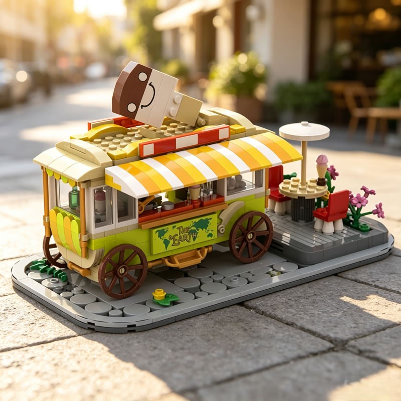 Retro Dessert Food Cart Modula - Xmas Food Snacks review and price
