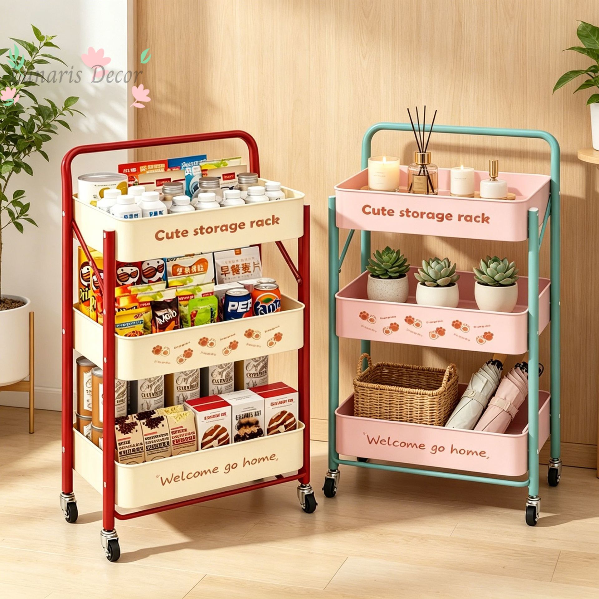 Small cart, snack rack, floor- - Food Snacks Pictures review and price